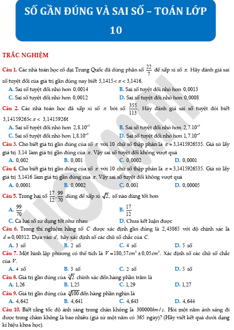 Số gần đúng và sai số