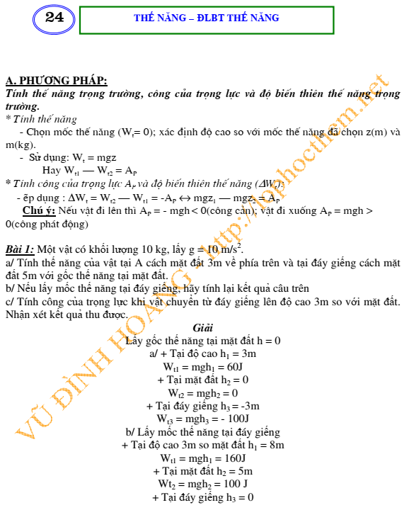 Thế Năng - ĐLBT Thế Năng